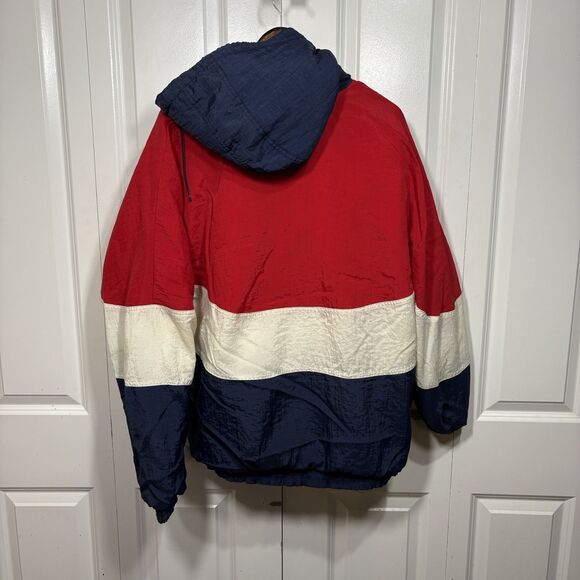 Rare VTG Hartwell Sports Hartley Hawks Jacket Mens XXL 90s Colorblock Puffer - Picture 4 of 10